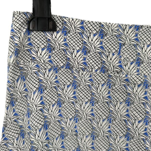 Maeve Ruffled Shorts Womens Size 8 Pineapples Beach Tropical Hawaii Blue - Picture 4 of 9